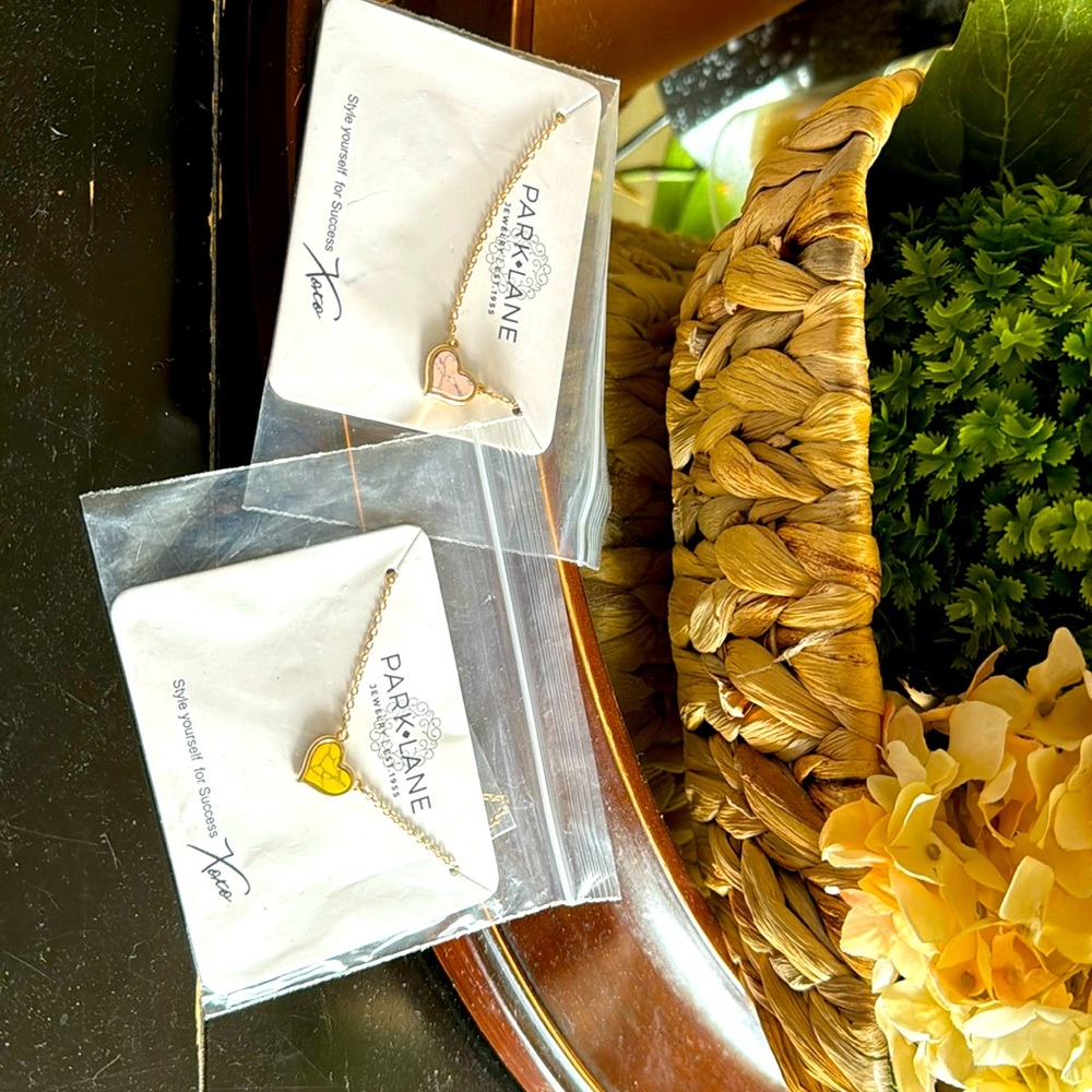 NWT bundle Park Lane Necklaces pink/ yellow